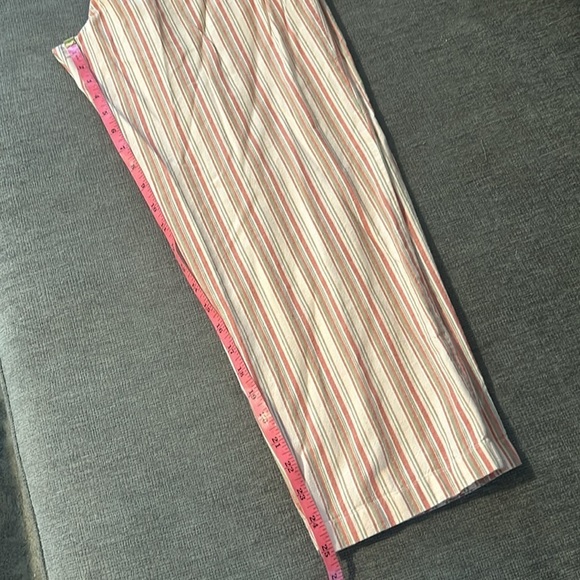 Orvis Women’s Cotton Striped Summer Pants Size 12/L Pink Tan White Color - Picture 12 of 12